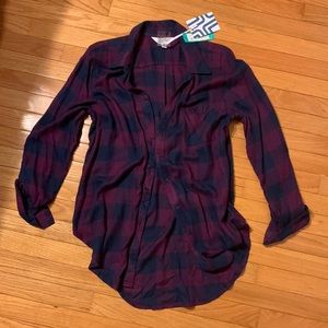 Market & Spruce Stitch Fix Flannel Top.  Super soft rayon fabric.  XL NWT New